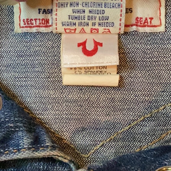 TRUE RELIGION Emily Fitted Denim Jean Jacket SZ.M - Picture 6 of 8